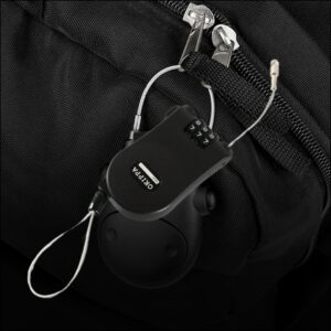 Multifunctional Cable Lock with Number Code Retractable Wire Lock Shell Combination