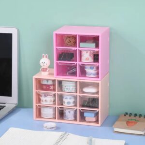 Storage Box 9 Grids Multi-Purpose Desktop Drawer Organizer Hanging Hole Design