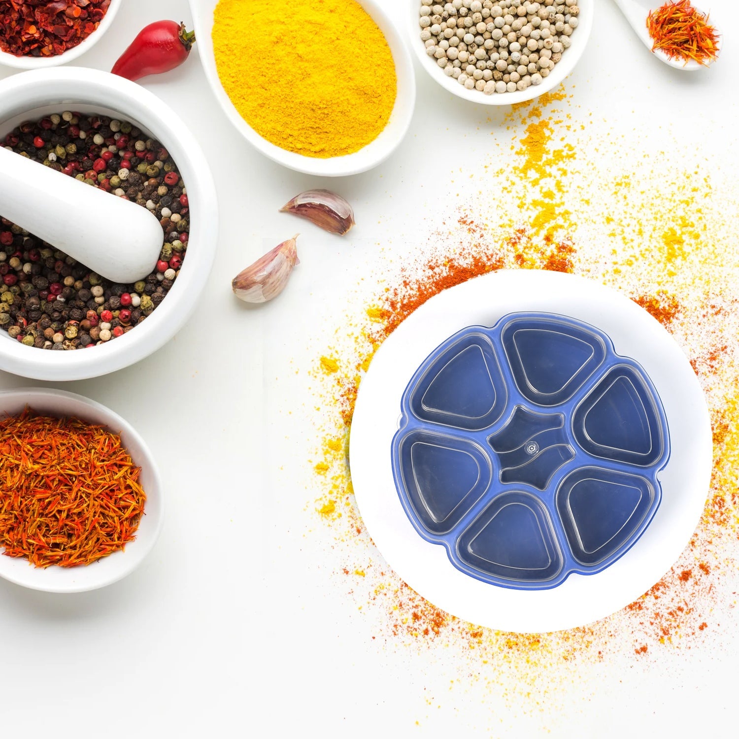 Versatile Kitchen Masala Box with Unique Design