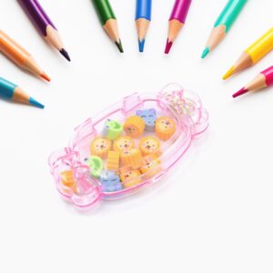 Cute School Eraser Set Cute Eraser Multi Design Rubber Erasers  (15 pc In1 Set)