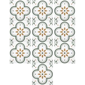 Peel and Stick Floor Tiles Kitchen / Bathroom Backsplash Sticker Detachable Waterproof DIY Tile Stickers for Wall Decoration Tiles Home Decoration (8x8 Inch / 1 pc Tiles)