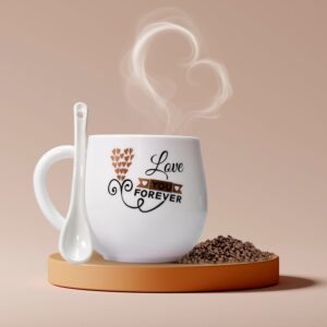 Multi design coffee Mug With Spoon and box packing.Tea ,Coffee Mugs (1 Pc / Mix Color)