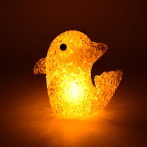 Dolphin Shape Crystal LED Night Light Lamp – Glowing Animal Decorative Light (1 Pc)