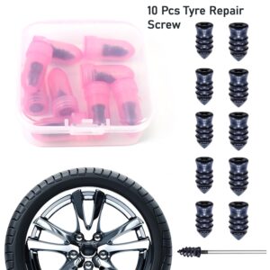 Puncture Repair, Tire Repair Rubber Nail Car Tire Repair Nails Tire Repair Pink (10 Pcs Set)