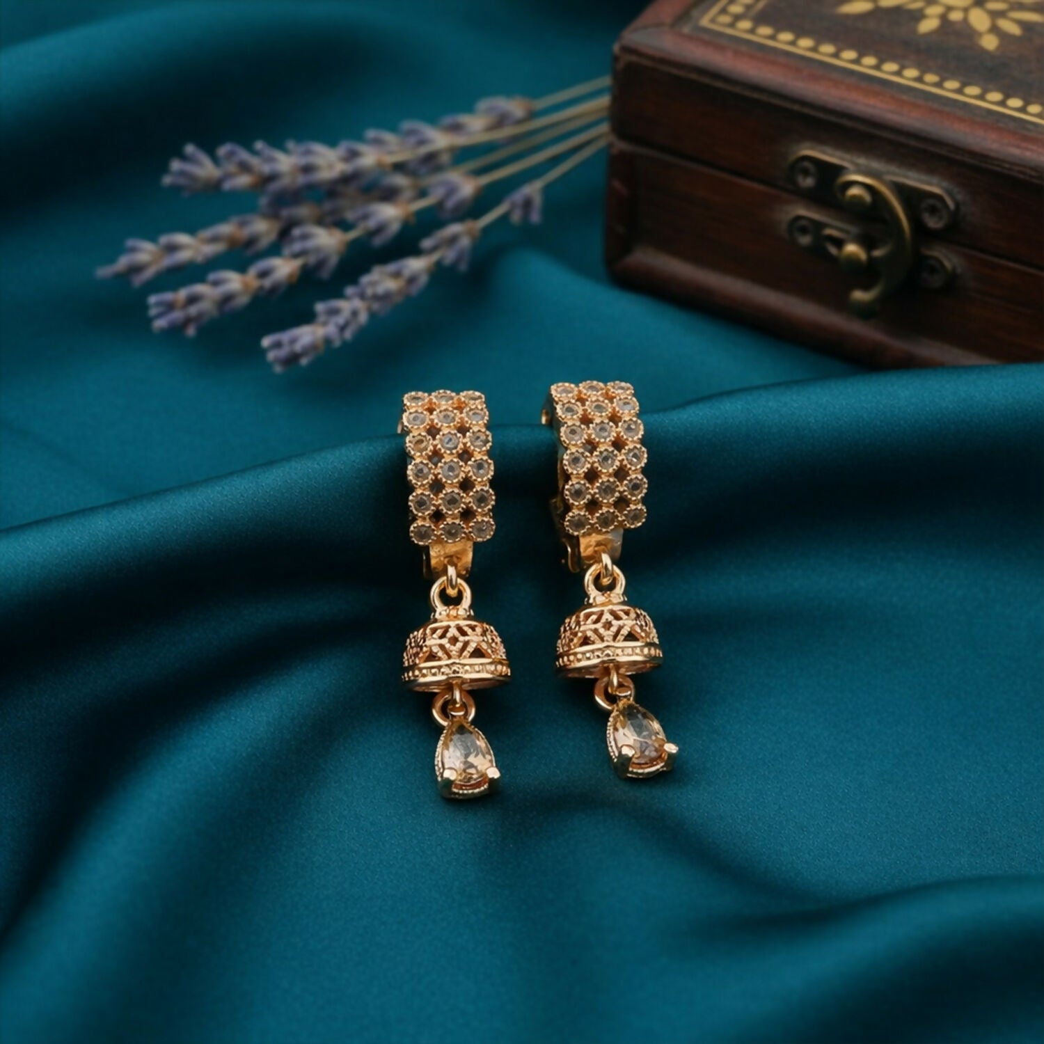 Elegant Jhumka Style Teardrop Dangle Party Wear Jewellery