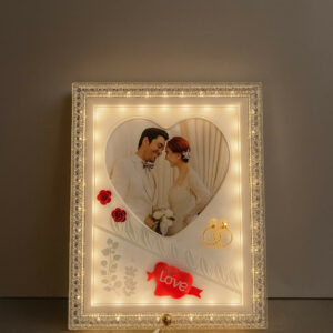 Small LED Photo Frame Lamp Heart & Love Design Customized Romantic Night Light