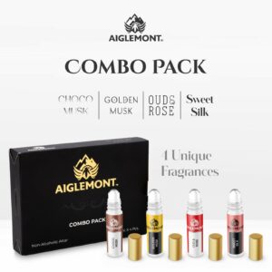 Aiglemont Non-Alcoholic Roll on Attar Combo Set (4Pcs x 6ml)