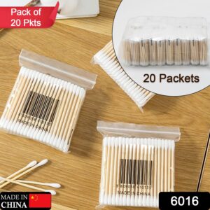 Eco-Friendly Bamboo Cotton Swabs (Pack of 20 / Per Packet 70 Pcs)
