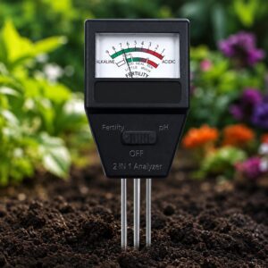 2 in 1 Soil Meter - Soil pH & Fertility Tester Analyzer (1 Pc)