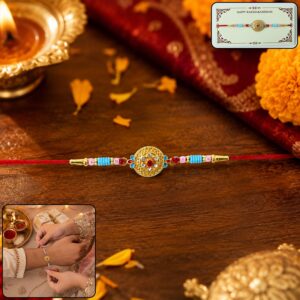 Round Diamond Designer Rakhi
