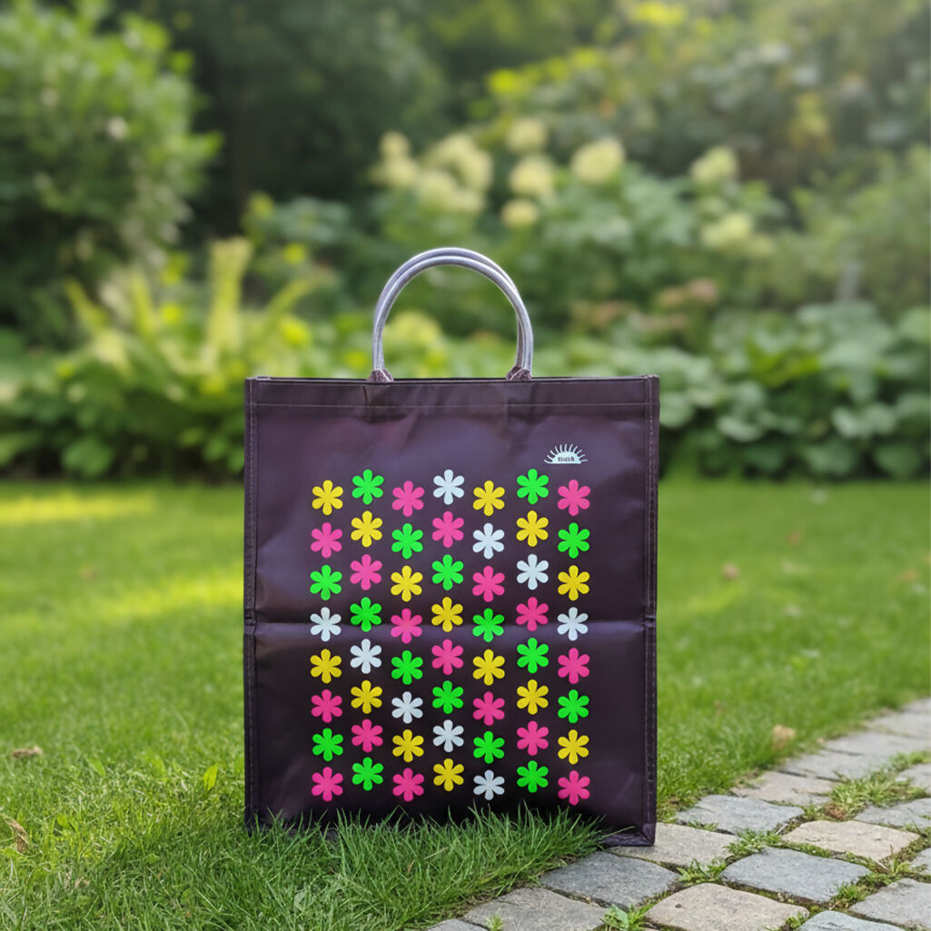 Colorful Floral Reusable Shopping Bags – Durable Multi-Color Printed Tote Bags
