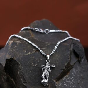 Hanuman Ji Pendant with Gada Religious Jewellery for Men and Women