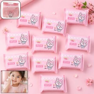 Cartoon Printed Soft Wet Wipes Pack 100Pc (10 Pack x 10 Pc Each)