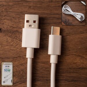 10W USB to Type-C Charging Cable (1 Pc, 1 Mtr)