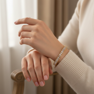 Premium Gold Finish American Diamond Bracelet for Women