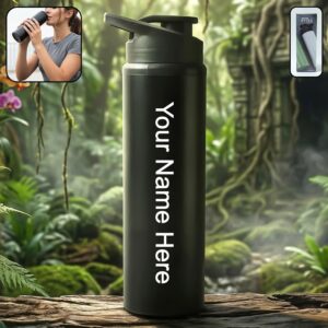 Customized Premium Stainless Steel Sports Water Bottle with Flip Top Lid 900 ML