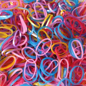 Multicolor Rubber Bands (Elastic & Reusable, Office & Home), Hair accessories