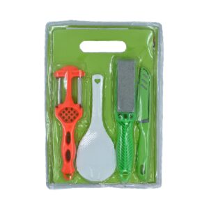 Plastic Chopping Board with Knife Set Scissor and Wine Opener for Cutting