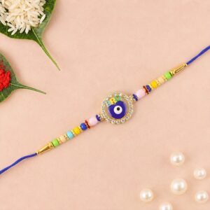 Premium Designer Bro Rakhi with Evil Eye Charm (1 Pc)