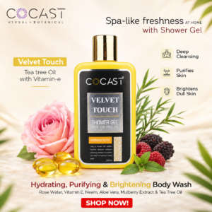 COCAST Velvet Touch Shower Gel with Tea Tree Oil (250ml)