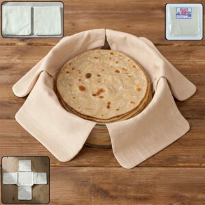 Multipurpose Cotton Roti Cloth Cover, Round Roti Cover (51 x 51 cm, Pack of 2 )