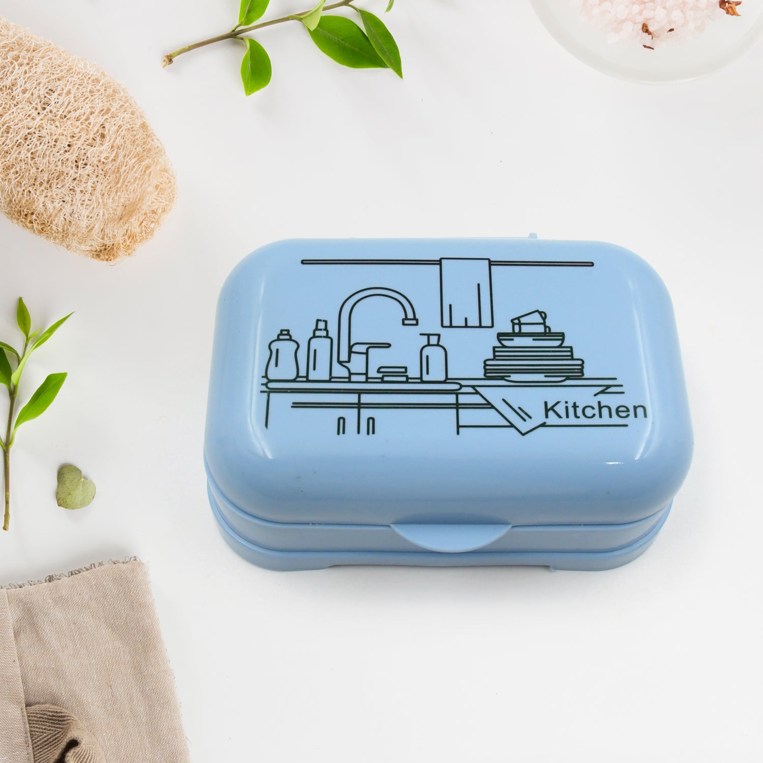 Soap Dish with Drain Soap Holder, Soap Saver Soap Tray (1 Pc)
