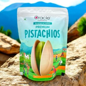 Oracle Premium Roasted & Salted Pistachios Healthy Dry Fruits Snack (250gm)