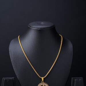 Om Diamond Pendant Gold Plated Gold-plated Brass