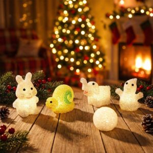 Decorative Multi Shape LED Night Lamp Set Cute Animal Design (6 Pc)