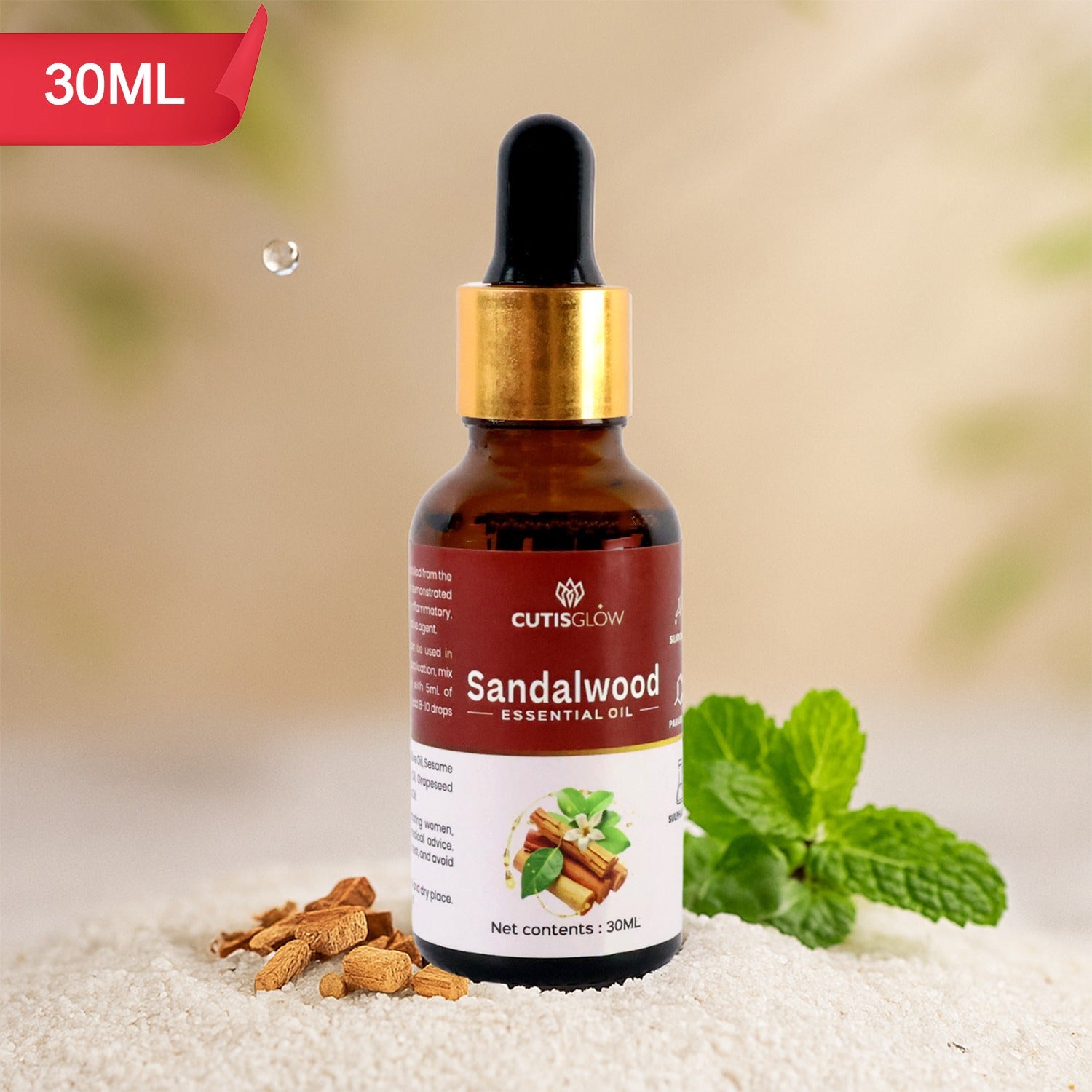 Eyelet Sandalwood Essential Oil – 100% Pure Natural Aromatherapy Oil (30ml)