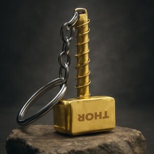 Hammer Shape Metal Keychain (1 Pc)