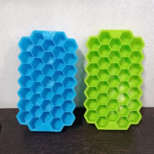Flexible Silicone Ice Cube Tray, 37 Small Cubes , Fridge Use