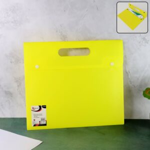 Mix Design A4 Plastic Document Folder with Handle (1 Pc)