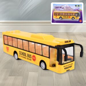 Inertia Bus Toys , High Simulation Yellow Fine Details Mini Bus