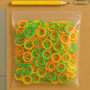 Rubber Band For Office/Home and Kitchen Accessories Item Products, Elastic Rubber Bands, Flexible Reusable Nylon Elastic Unbreakable, For Stationery, School  Multicolor (1 Inch, 50 GM), Hair accessories