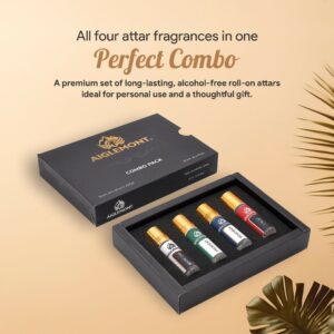 Aiglemont Non-Alcoholic Roll-On Attar Perfume Combo Set (4 Pcs × 6 ml)
