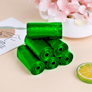 Green Compostable Corn Starch Garbage Bags (17" x 19")