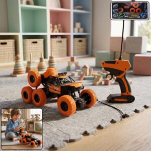 Rock Climber Car, 8 Wheels Climbing Car (1 Set / Remote Battery Not Included)