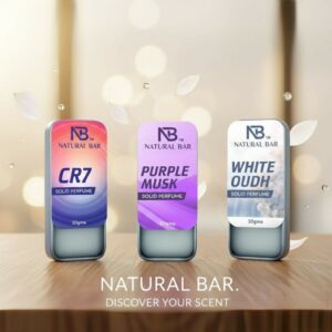 Cr7, White Oud And Purple Musk Solid Perfume Combo, Alcohol Free Cologne Strong & Lasting Fragrance, Gifting for Him & Her (10gms/3Pc)