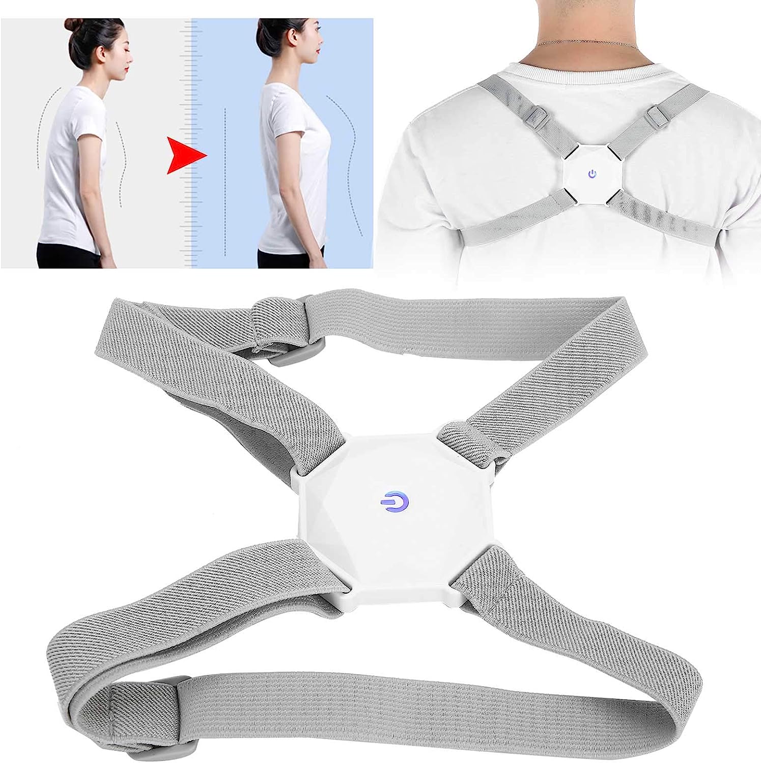 Smart Back Posture Corrector with Vibration Reminder – Shoulder Support (Unisex)