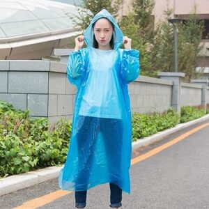 Portable Adult Waterproof Raincoat Cardigan for Outdoor Travel (1 Pc)