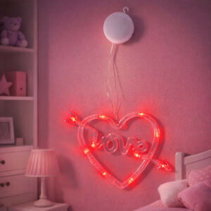 Heart Shape LED Love Hanging Light for Bedroom, Balcony & Decorative Lighting