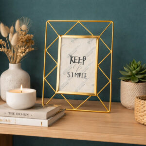 Geometric Metal Photo Frame Table Decor Stand Display Frame