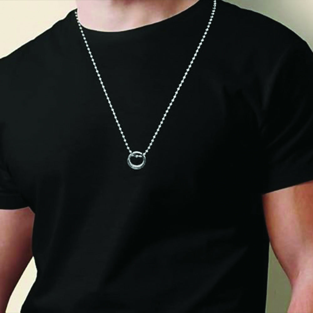 Round Shape Circle Ring Chain Pendant