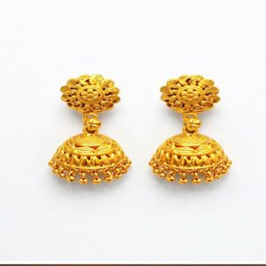 Traditional Gold Plated Jhumka Earrings for Women