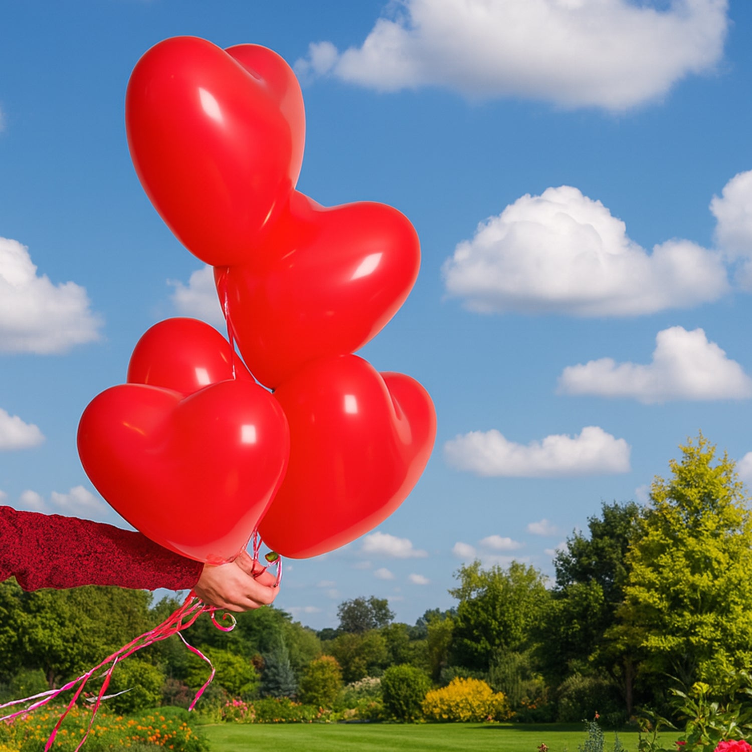 Heart shaped balloons Kinds (4 Pcs Set)