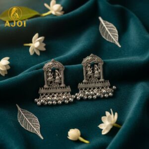 Handcrafted Radha Krishna Design with Ghungroo Drops