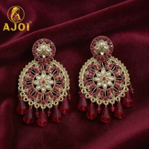 Pink Stylish Floral Earrings