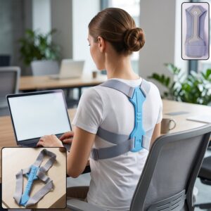 Ergonomic Adjustable Back Posture Corrector Support Belt (1 Pc, Large)