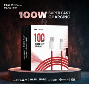 Plus 2.0 Series 100W Super Fast Charging Type C Cable (1 Pc)